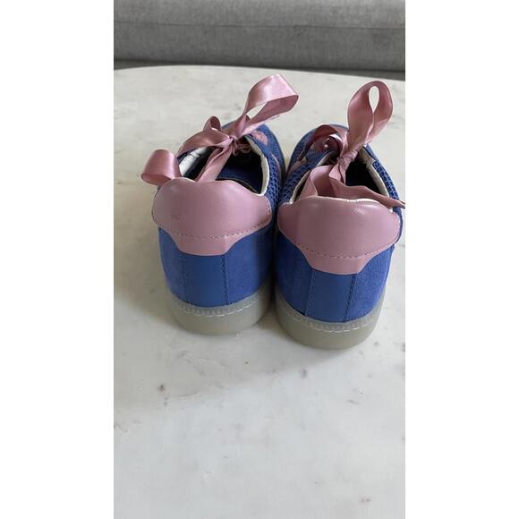 Dolce Vita Blue and Pink Women's Sneakers with Satin Ribbon Laces - Size 9-9.5 - Picture 4 of 9